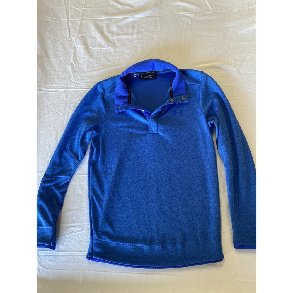 Under Armour Storm Sweater Men's Small Blue Golf Quarter Button